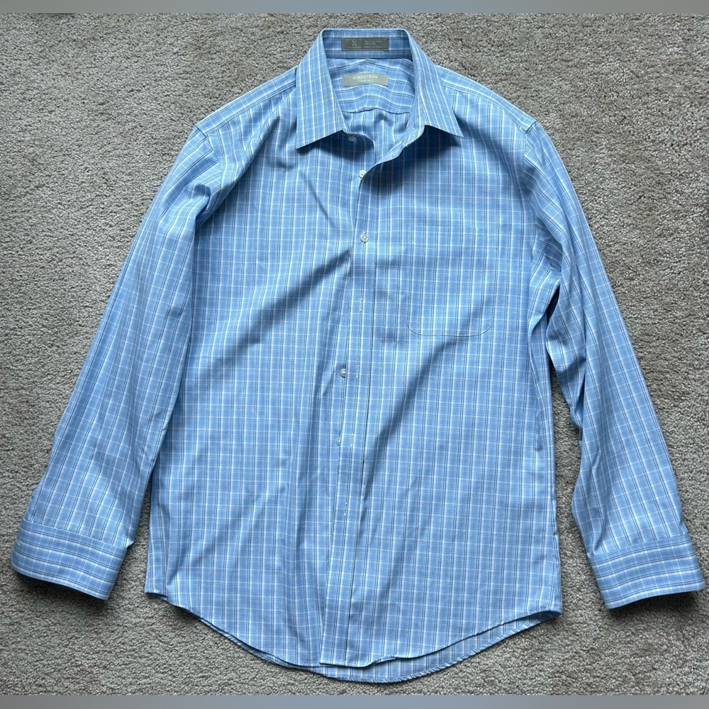Nordstrom Trim Fit Blue Button Down